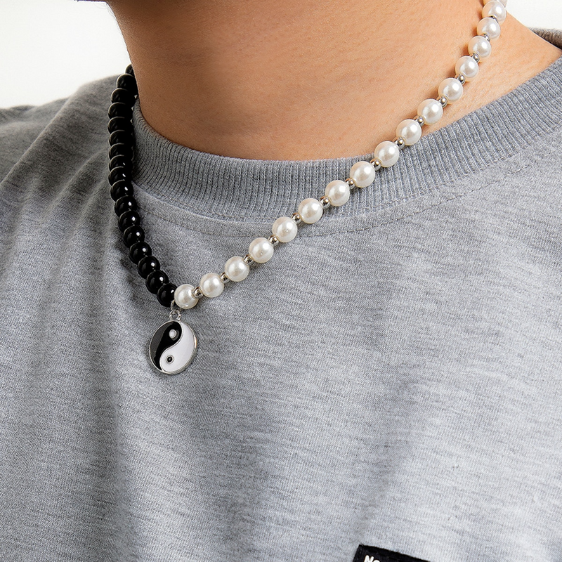 MENS PEARL NECKLACE - Etsy